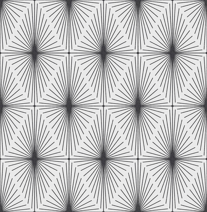 Draper Black Geometric Wallpaper by Brewster Kitchen & Bath Essentials Covers about 56.4 square feet 20.5-in by 33-ft long roll Unpasted 10.4 - Fabric Carolina -
