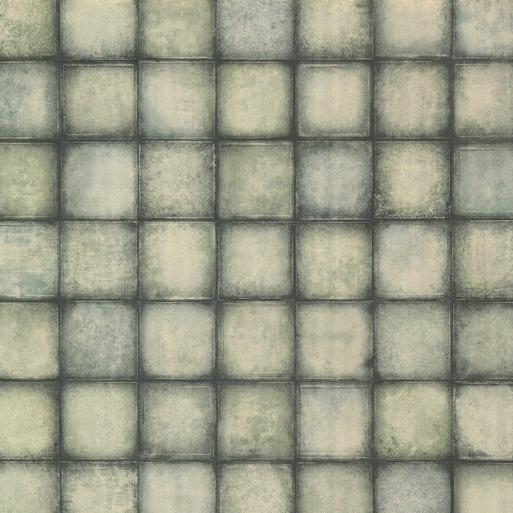 Soucy Teal Tiles Wallpaper by Brewster Kitchen & Bath Essentials Covers about 56.4 square feet 20.5-in by 33-ft long roll Unpasted 20.9 - Fabric Carolina -
