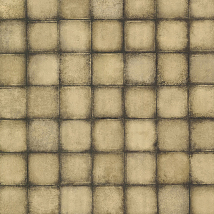 Soucy Gold Tiles Wallpaper by Brewster Kitchen & Bath Essentials Covers about 56.4 square feet 20.5-in by 33-ft long roll Unpasted 20.9 - Fabric Carolina -