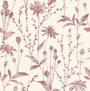 Aerides Magenta Meadow Wallpaper by Brewster