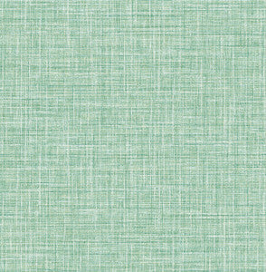 Barbary Green Crosshatch Texture Wallpaper by Brewster