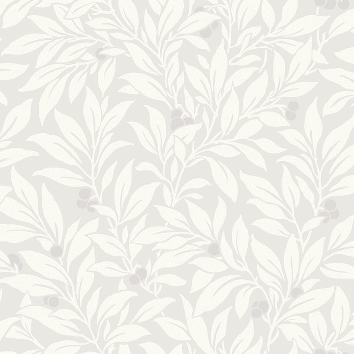 Fasciata Silver Mulberry Leaf Wallpaper by Brewster Kitchen & Bath Essentials Covers about 56.4 square feet 20.5-in by 33-ft long roll Unpasted 10.4 - Fabric Carolina -