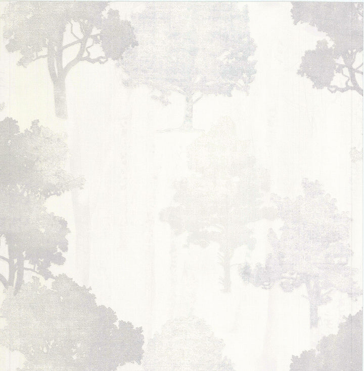 Opuntia Cream Tree Silhouettes Wallpaper by Brewster Kitchen & Bath Essentials Covers about 56.4 square feet 20.5-in by 33-ft long roll Unpasted 10.4 - Fabric Carolina -