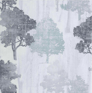 Opuntia Silver Tree Silhouettes Wallpaper by Brewster