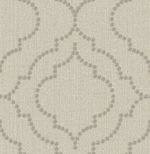 Garett Wheat Quatrefoil Wallpaper by Brewster