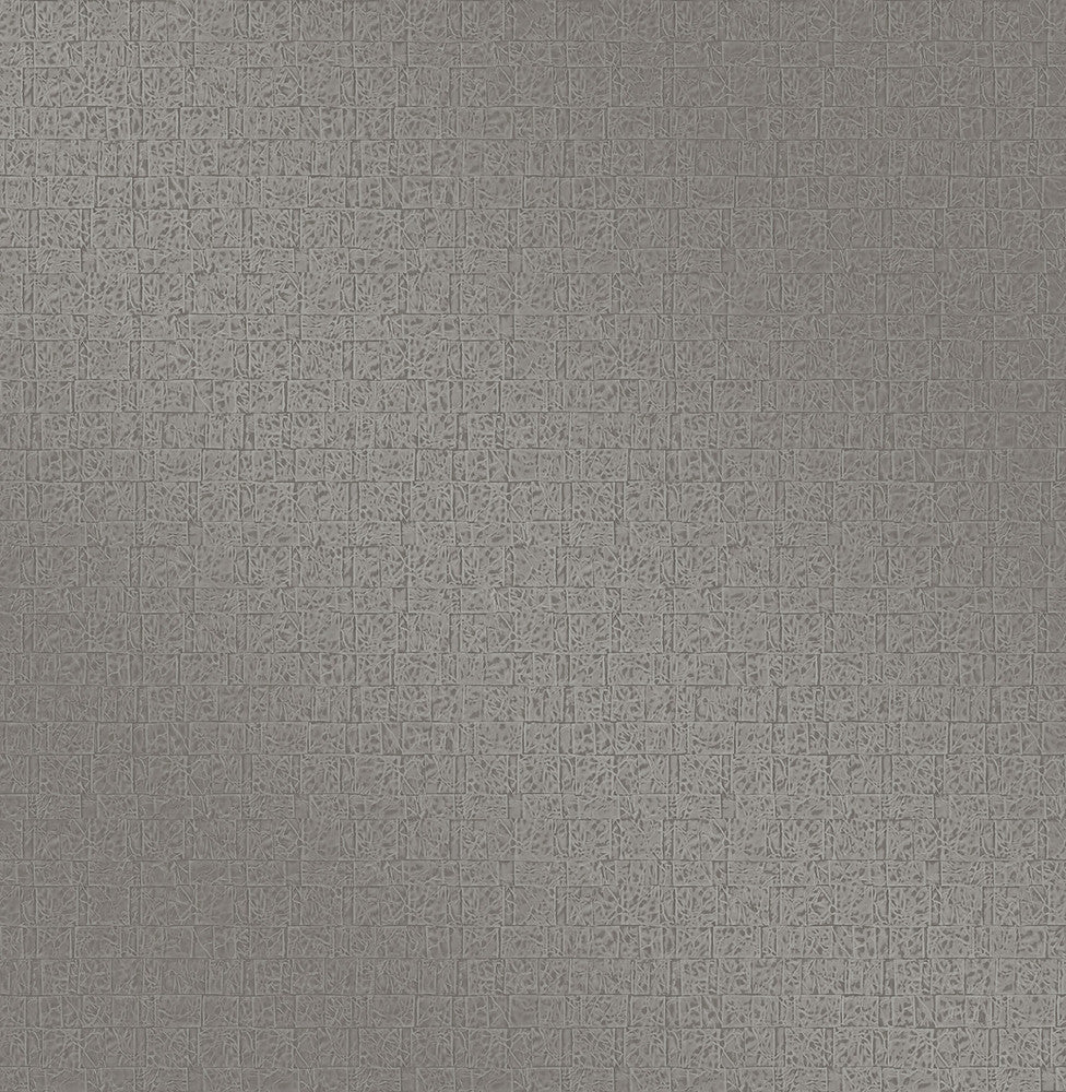 Basilic Metallic Mosaic Wallpaper by Brewster Techniques & Finishes III Covers about 56.4 square feet 20.5-in by 33-ft long roll Unpasted 20.8 - Fabric Carolina -
