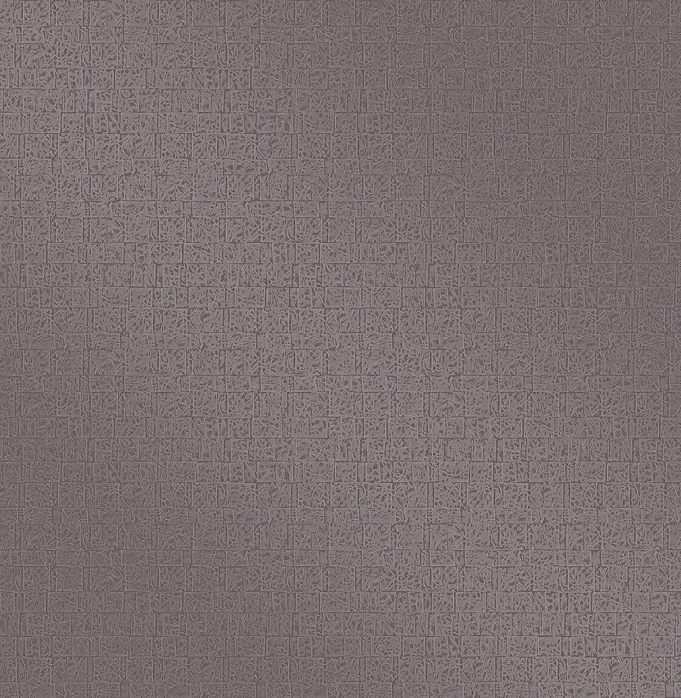 Basilic Purple Mosaic Wallpaper by Brewster Techniques & Finishes III Covers about 56.4 square feet 20.5-in by 33-ft long roll Unpasted 20.8 - Fabric Carolina -