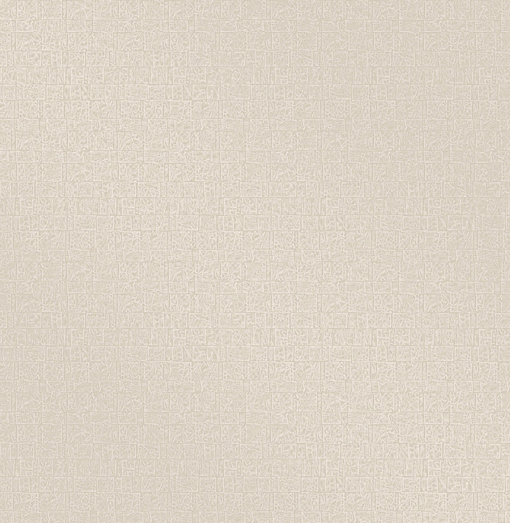 Basilic Cream Mosaic Wallpaper by Brewster Techniques & Finishes III Covers about 56.4 square feet 20.5-in by 33-ft long roll Unpasted 20.8 - Fabric Carolina -