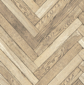 Altadena Light Brown Diagonal Wood Wallpaper by Brewster