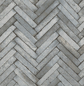 Arrow Grey Diagonal Slate Wallpaper by Brewster