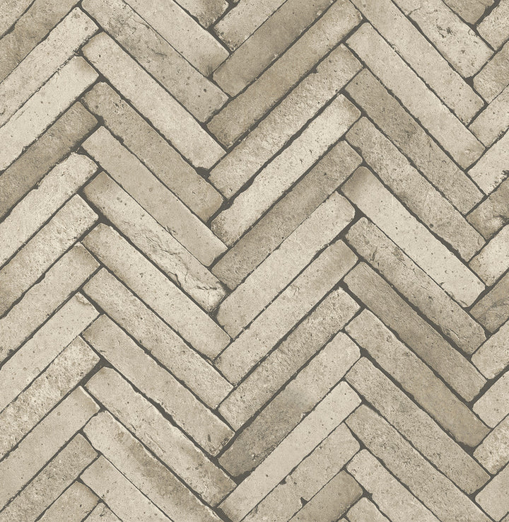 Arrow Neutral Diagonal Slate Wallpaper by Brewster Techniques & Finishes III Covers about 56.4 square feet 20.5-in by 33-ft long roll Unpasted 20.9 - Fabric Carolina -