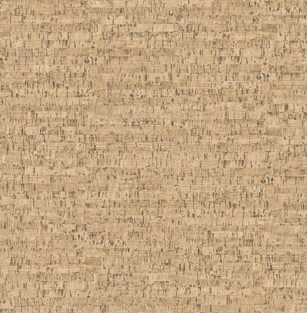 Burl Neutral Faux Cork Wallpaper by Brewster Techniques & Finishes III Covers about 56.4 square feet 20.5-in by 33-ft long roll Unpasted 10.4 - Fabric Carolina -