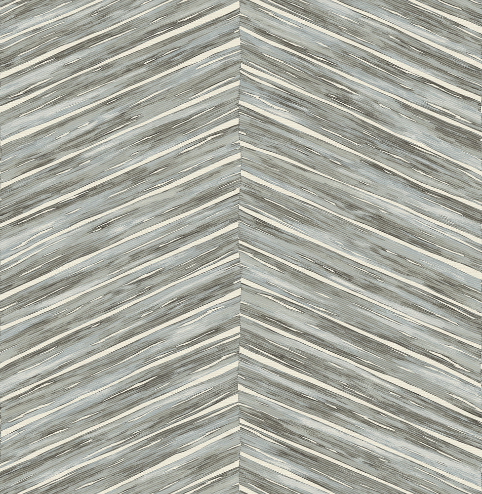 Pina Blue Chevron Weave Wallpaper by Brewster Techniques & Finishes III Covers about 56.4 square feet 20.5-in by 33-ft long roll Unpasted 20.9 - Fabric Carolina -