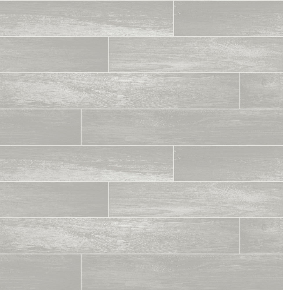 Nika Grey Sleek Wood Wallpaper by Brewster Techniques & Finishes III Covers about 56.4 square feet 20.5-in by 33-ft long roll Unpasted 20.9 - Fabric Carolina -