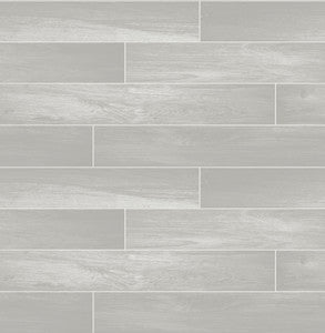 Nika Grey Sleek Wood Wallpaper by Brewster