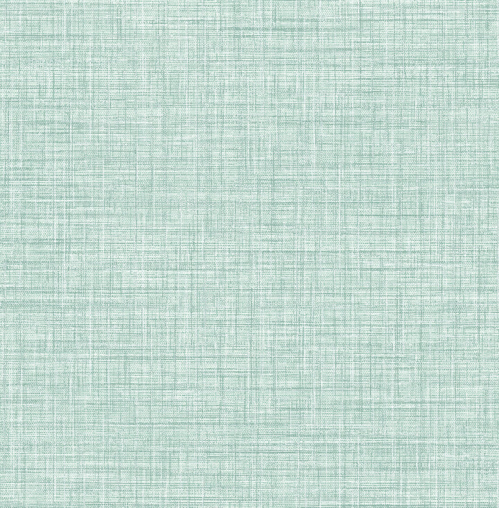 Tuckernuck Teal Linen Wallpaper by Brewster Techniques & Finishes III Covers about 56.4 square feet 20.5-in by 33-ft long roll Unpasted 0 - Fabric Carolina -