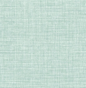 Tuckernuck Teal Linen Wallpaper by Brewster