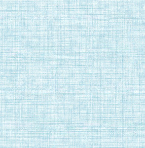 Tuckernuck Aqua Linen Wallpaper by Brewster