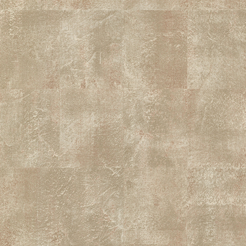 Azoic Copper Brushstroke Squares Wallpaper by Brewster Techniques & Finishes III Covers about 56.4 square feet 20.5-in by 33-ft long roll Unpasted 12.6 - Fabric Carolina -
