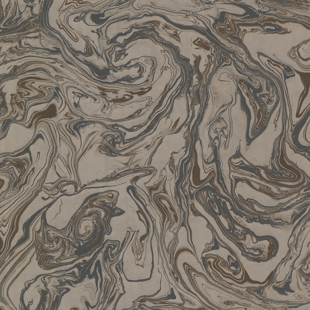 Olympia Brown Marble Wallpaper by Brewster Techniques & Finishes III Covers about 56.4 square feet 20.5-in by 33-ft long roll Unpasted 10.4 - Fabric Carolina -