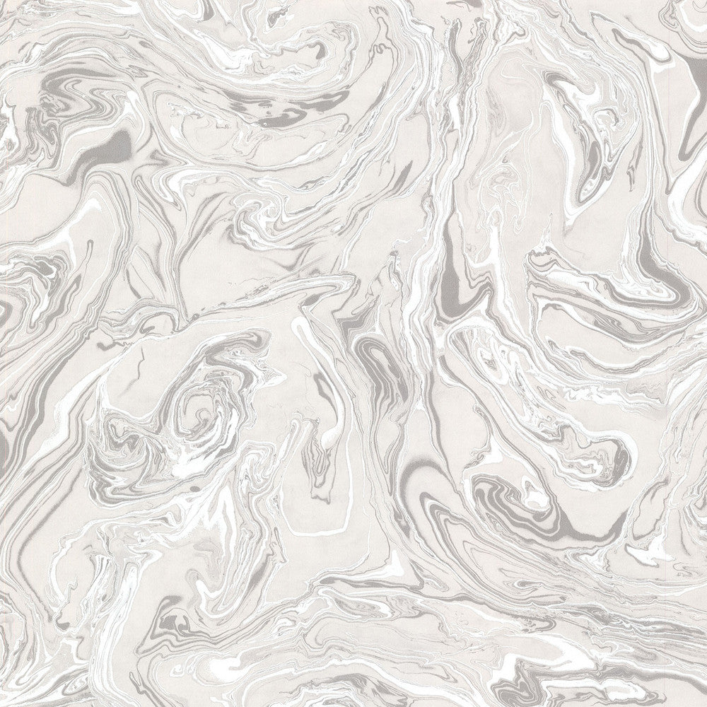 Olympia Light Grey Marble Wallpaper by Brewster Techniques & Finishes III Covers about 56.4 square feet 20.5-in by 33-ft long roll Unpasted 10.4 - Fabric Carolina -