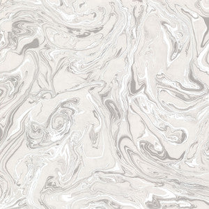 Olympia Light Grey Marble Wallpaper by Brewster