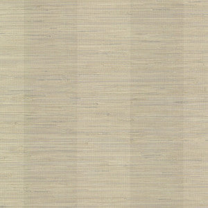 Pasadena Grey Grasscloth Stripe Wallpaper by Brewster