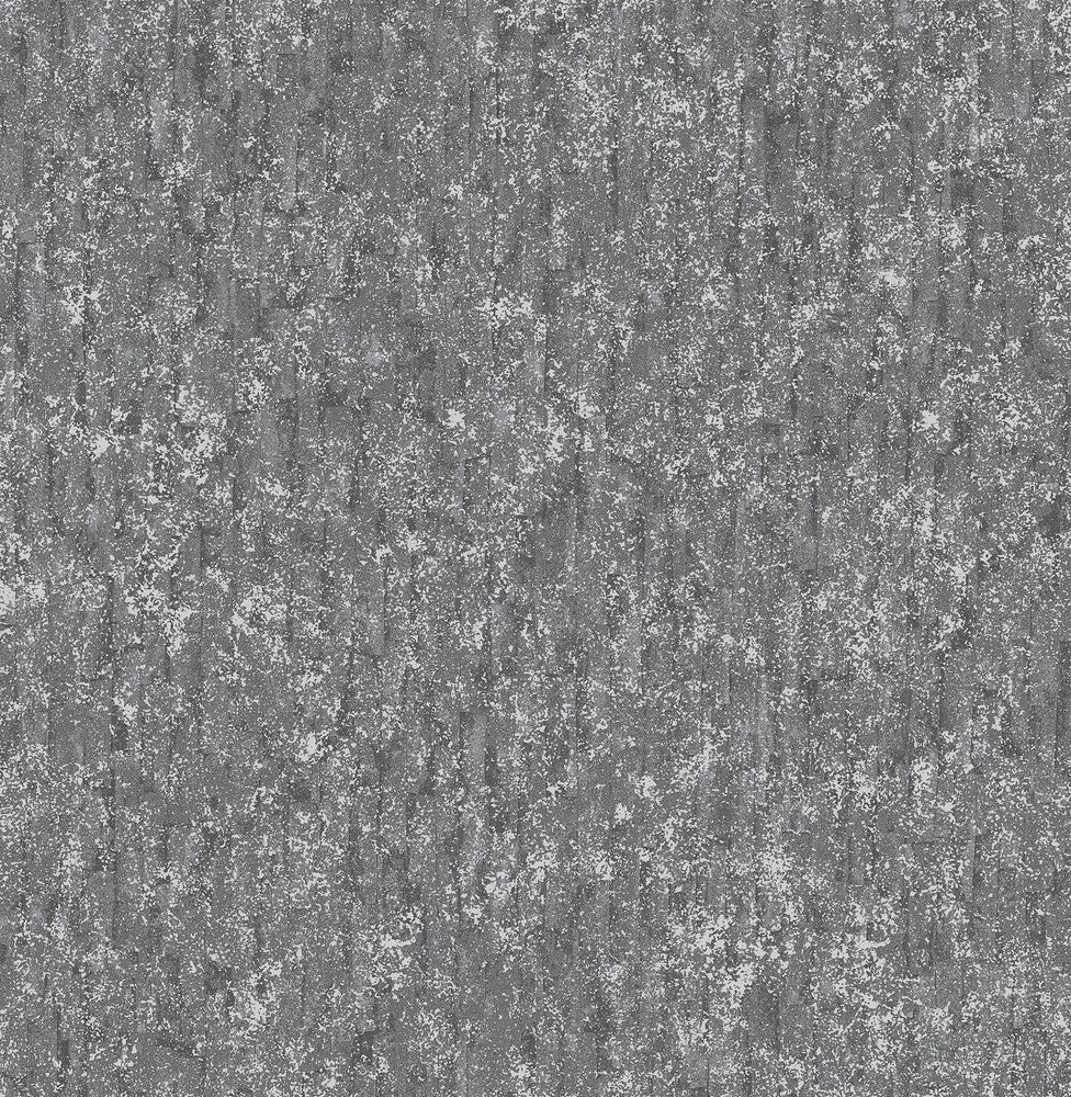 Cole Dark Grey Winter Plain Wallpaper by Brewster Techniques & Finishes III Covers about 56.4 square feet 20.5-in by 33-ft long roll Unpasted 10.4 - Fabric Carolina -