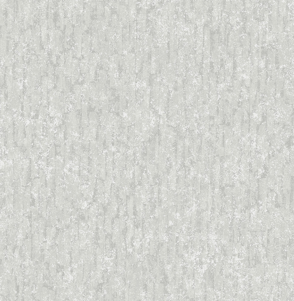 Cole Light Grey Winter Plain Wallpaper by Brewster Techniques & Finishes III Covers about 56.4 square feet 20.5-in by 33-ft long roll Unpasted 10.4 - Fabric Carolina -