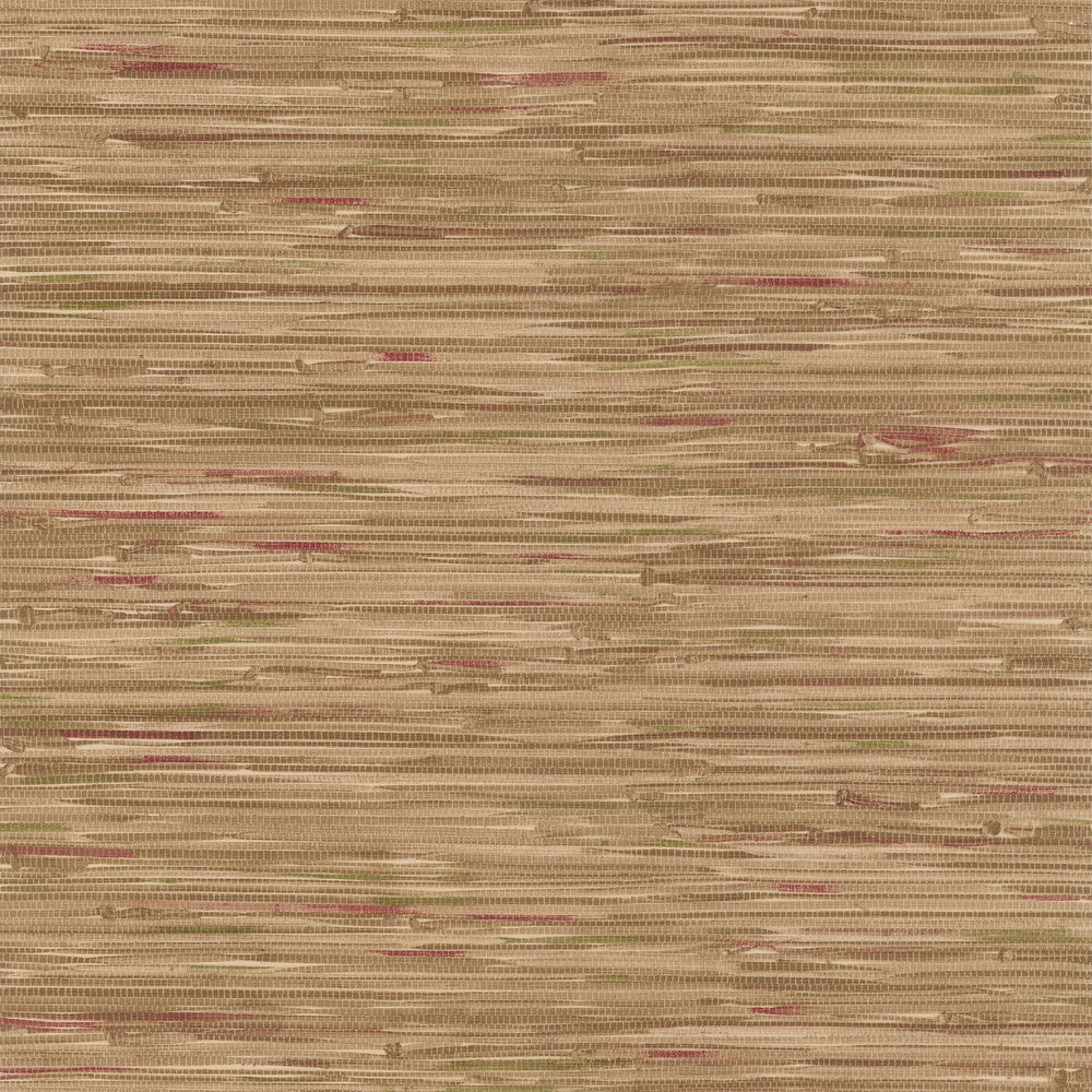 Cate Multicolor Vinyl Grasscloth Wallpaper by Brewster Techniques & Finishes III Covers about 56.4 square feet 20.5-in by 33-ft long roll Unpasted 21 - Fabric Carolina -