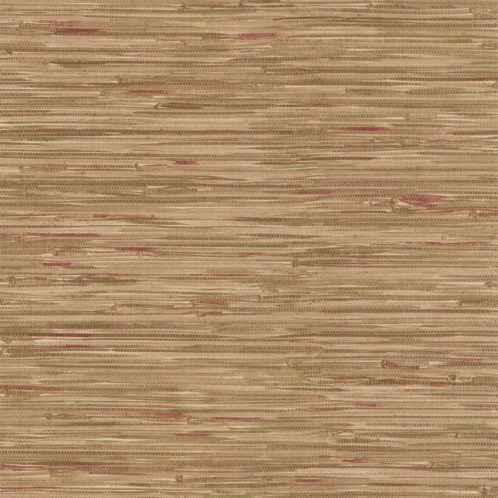 Cate Multicolor Vinyl Grasscloth Wallpaper by Brewster Techniques & Finishes III Covers about 56.4 square feet 20.5-in by 33-ft long roll Unpasted 21 - Fabric Carolina -