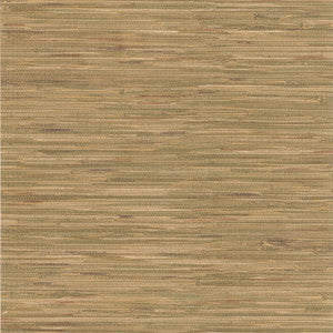 Cate Light Green Vinyl Grasscloth Wallpaper by Brewster