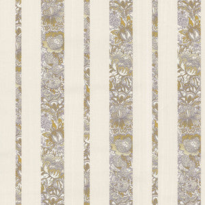 Certosa Lavender Floral Stripe Wallpaper by Brewster