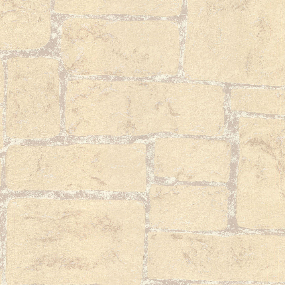 Uwharrie Cream Stone Wallpaper by Advantage Stones & Woods Covers about 56.4 square feet 20.5-in by 33-ft long roll Unpasted 13 - Fabric Carolina -
