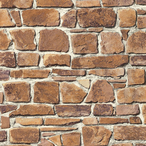 Tushar Orange Stacked Slate Wallpaper by Advantage