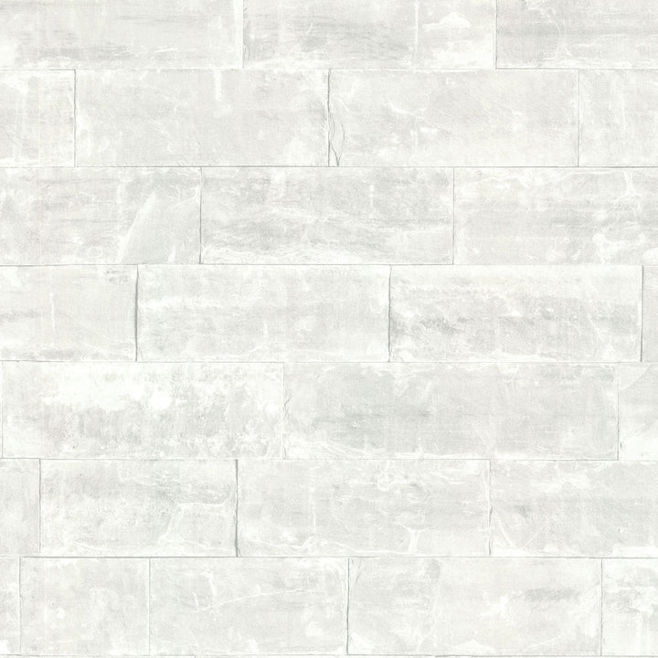 Sacramento Light Grey Seamless Slate Wallpaper by Advantage Stones & Woods Covers about 56.4 square feet 20.5-in by 33-ft long roll Unpasted 11.8 - Fabric Carolina -