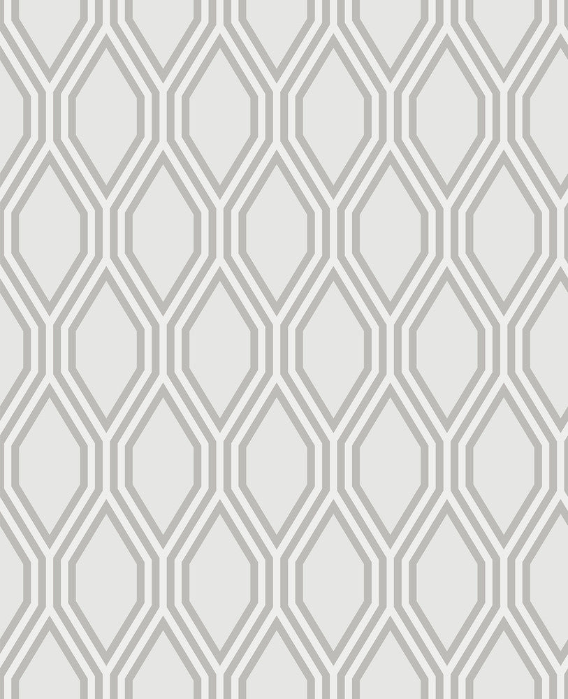 Honeycomb Grey Geometric Wallpaper by A-Street Prints Habitat Covers about 56.4 square feet 20.5-in by 33-ft long roll Unpasted 8.4 - Fabric Carolina -