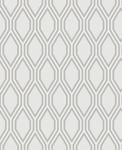 Honeycomb Grey Geometric Wallpaper by A-Street Prints