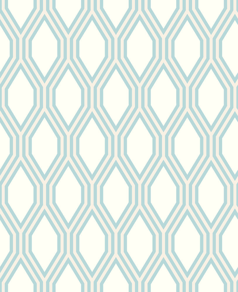 Honeycomb Light Blue Geometric Wallpaper by A-Street Prints Habitat Covers about 56.4 square feet 20.5-in by 33-ft long roll Unpasted 8.4 - Fabric Carolina -