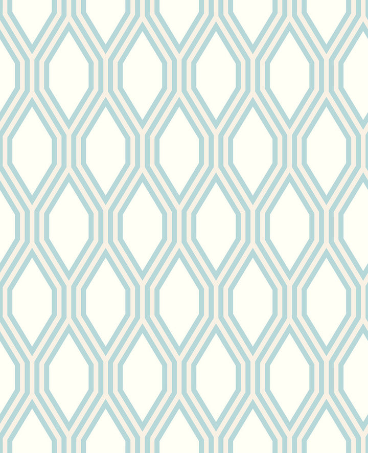 Honeycomb Light Blue Geometric Wallpaper by A-Street Prints Habitat Covers about 56.4 square feet 20.5-in by 33-ft long roll Unpasted 8.4 - Fabric Carolina -