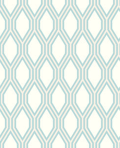 Honeycomb Light Blue Geometric Wallpaper by A-Street Prints