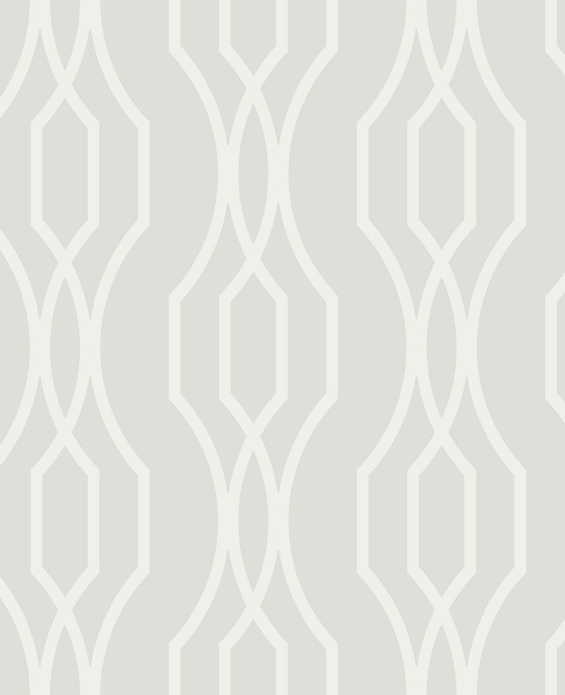 Coventry White Trellis Wallpaper by A-Street Prints Habitat Covers about 56.4 square feet 20.5-in by 33-ft long roll Unpasted 12.5 - Fabric Carolina -