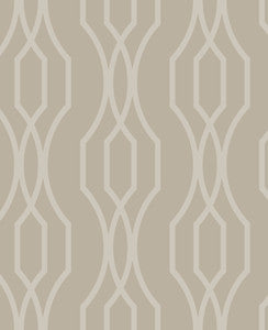 Coventry Taupe Trellis Wallpaper by A-Street Prints