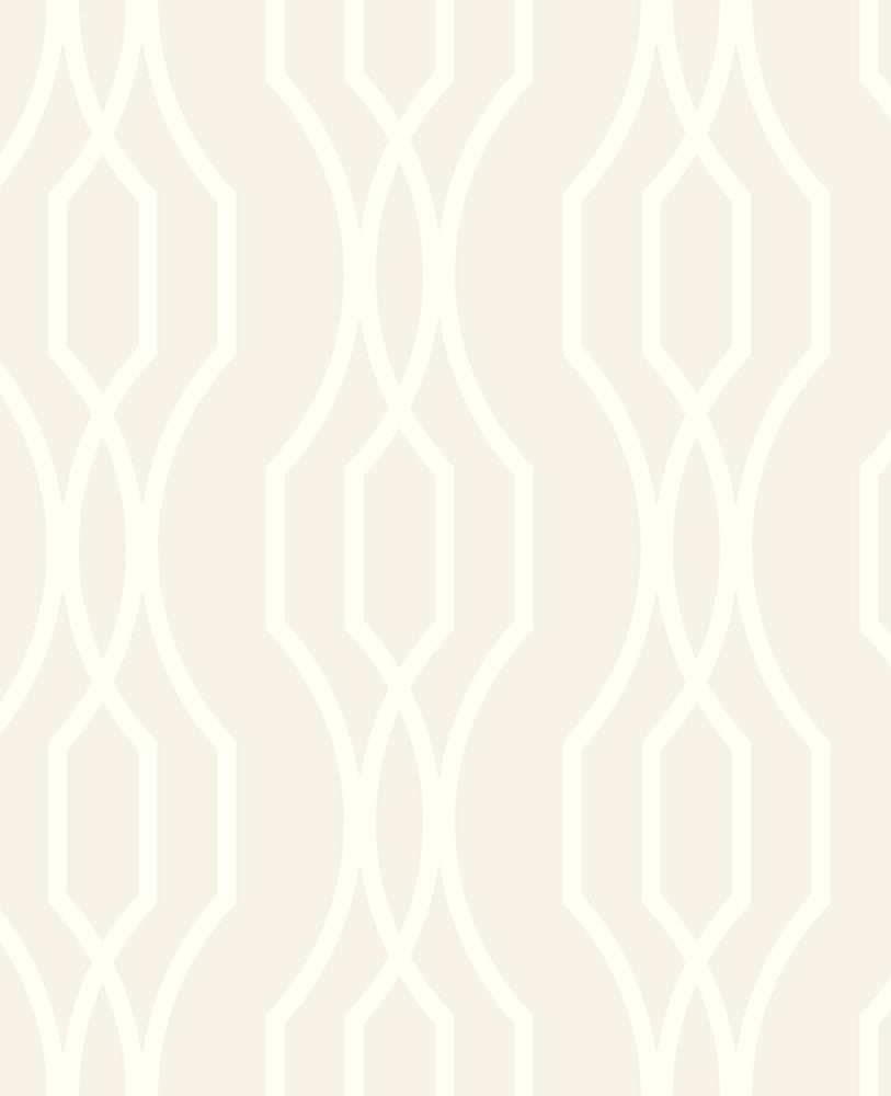 Coventry Eggshell Trellis Wallpaper by A-Street Prints Habitat Covers about 56.4 square feet 20.5-in by 33-ft long roll Unpasted 12.5 - Fabric Carolina -