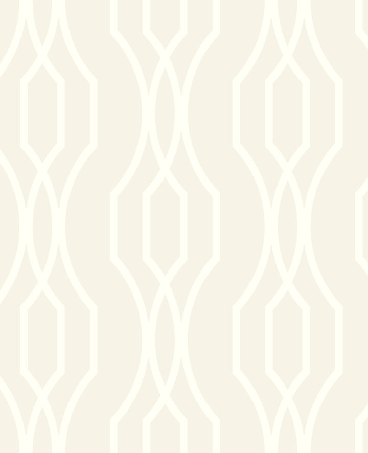Coventry Eggshell Trellis Wallpaper by A-Street Prints Habitat Covers about 56.4 square feet 20.5-in by 33-ft long roll Unpasted 12.5 - Fabric Carolina -