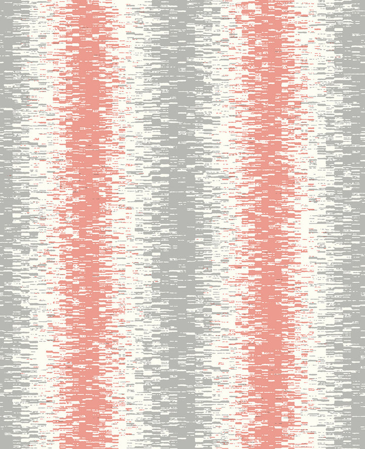 Quake Coral Abstract Stripe Wallpaper by A-Street Prints Habitat Covers about 56.4 square feet 20.5-in by 33-ft long roll Unpasted 25.2 - Fabric Carolina -