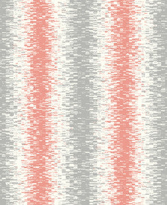 Quake Coral Abstract Stripe Wallpaper by A-Street Prints