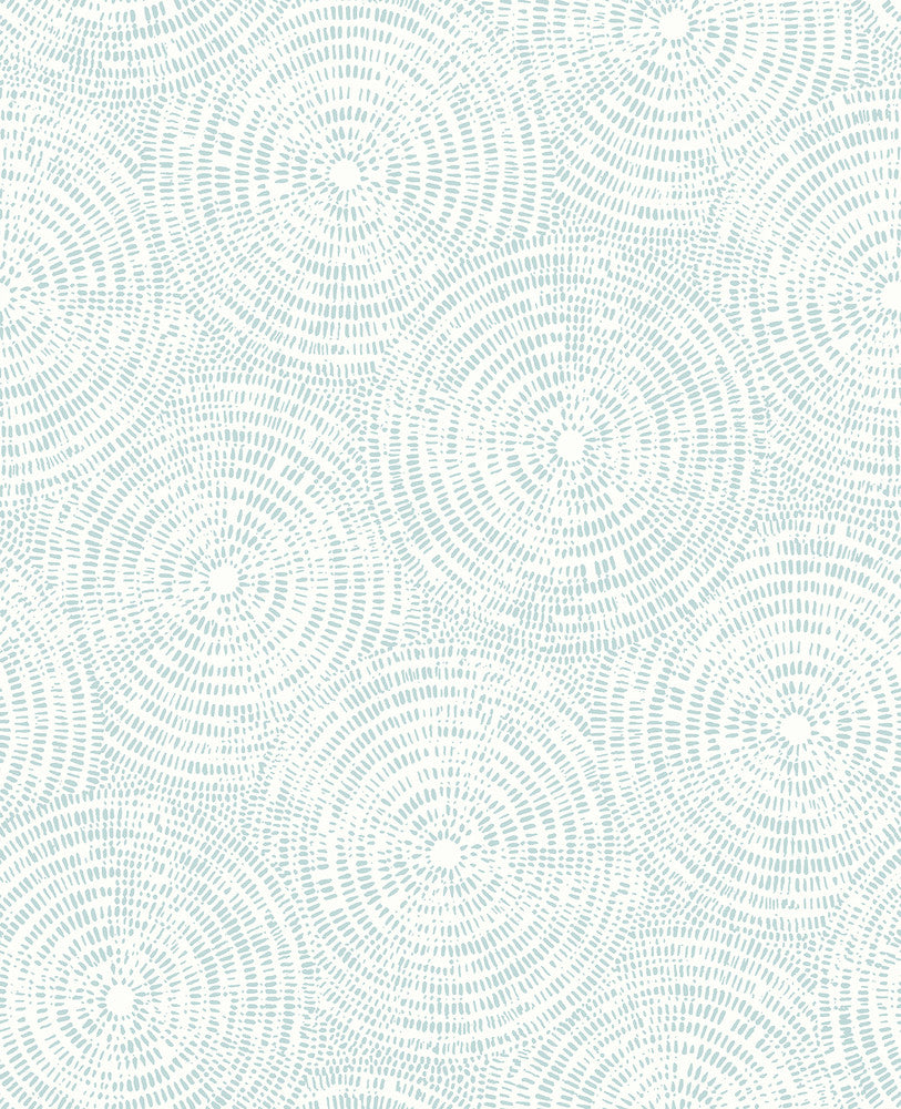 Ripple Light Blue Shibori Wallpaper by A-Street Prints Habitat Covers about 56.4 square feet 20.5-in by 33-ft long roll Unpasted 25.2 - Fabric Carolina -
