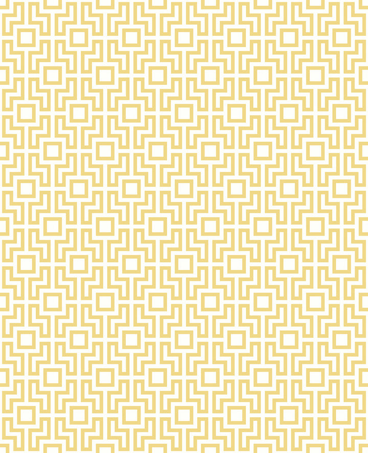 Boxwood Yellow Geometric Wallpaper by A-Street Prints Habitat Covers about 56.4 square feet 20.5-in by 33-ft long roll Unpasted 4.2 - Fabric Carolina -