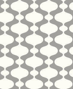 Ashbury Grey Retro Wallpaper by A-Street Prints